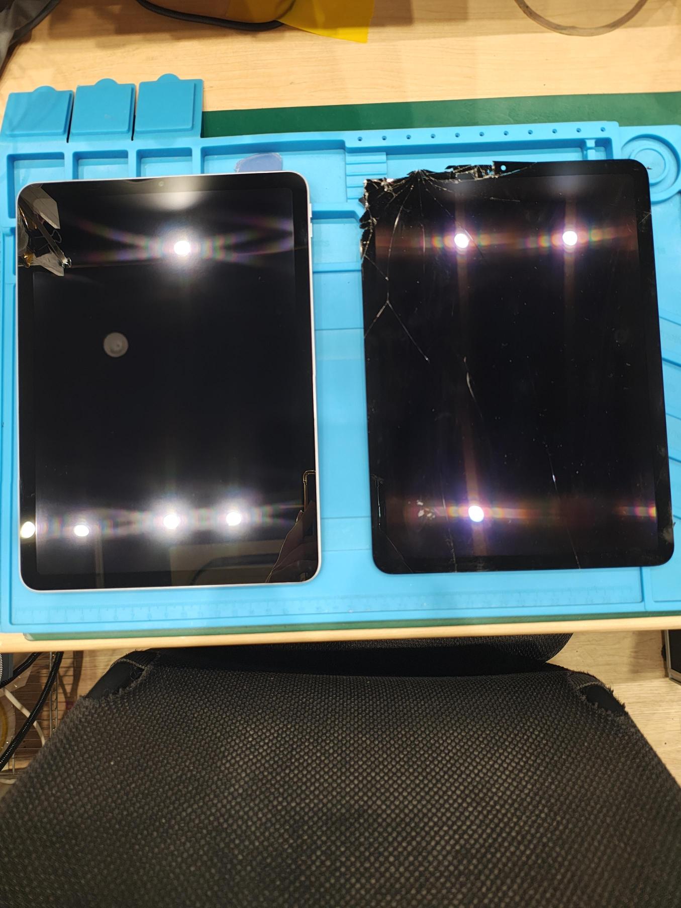 iPad Air 4の画面が大きく割れた！画面交換でキレイに修理しました